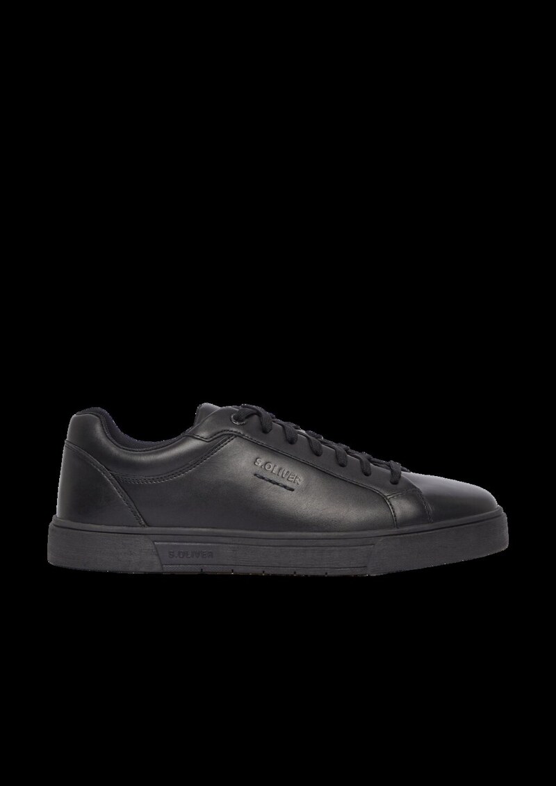 Schnürer aus Leder mit Logo-Detail