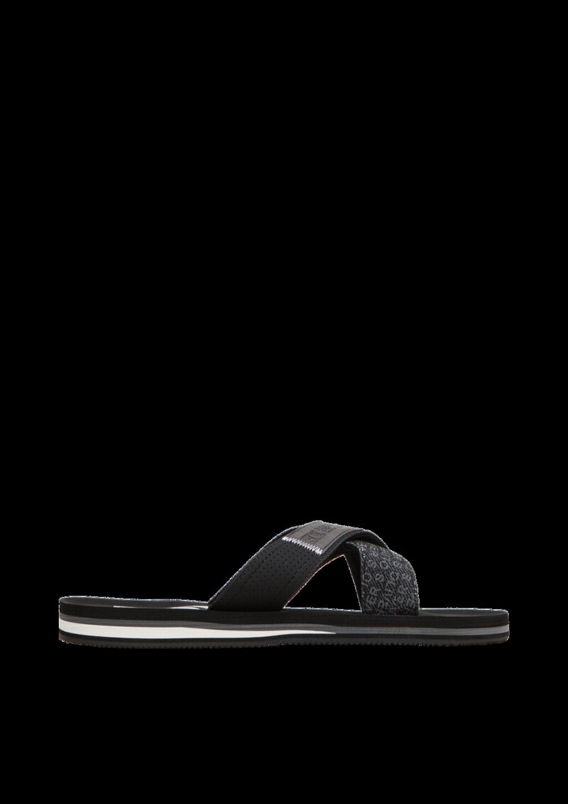 Pantoletten mit Textil-Riemen