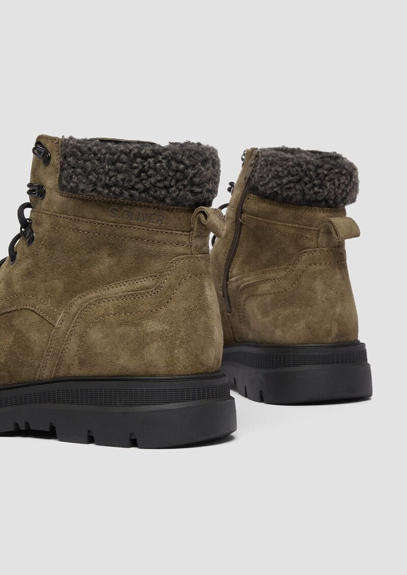 Schnür-Boots mit Leder