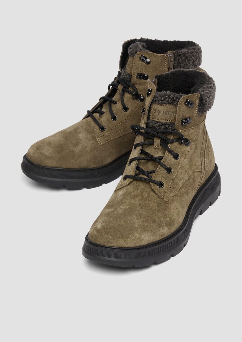 Schnür-Boots mit Leder