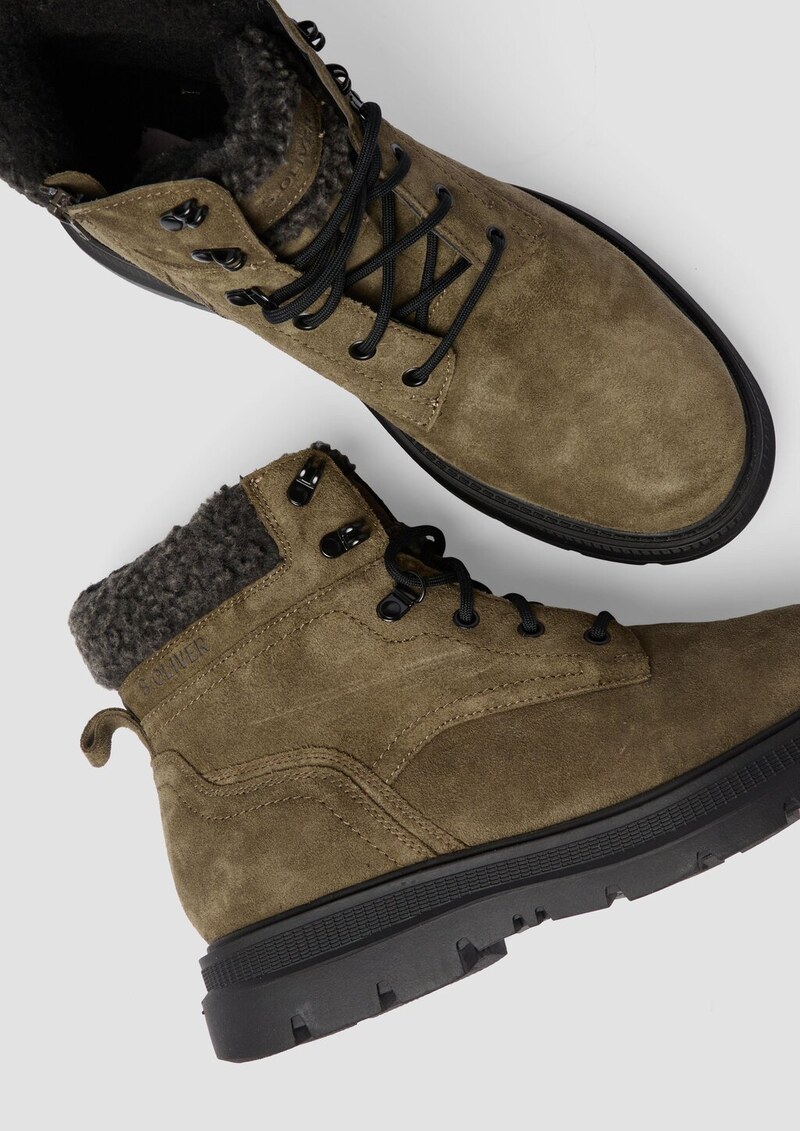 Schnür-Boots mit Leder