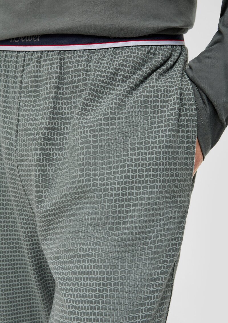 Lange Pyjamahose mit All-over-Print