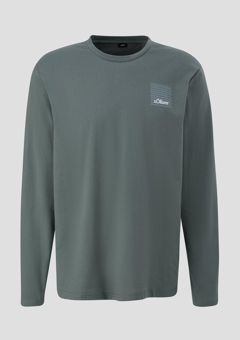 Langes Pyjama-Shirt mit Logoprint