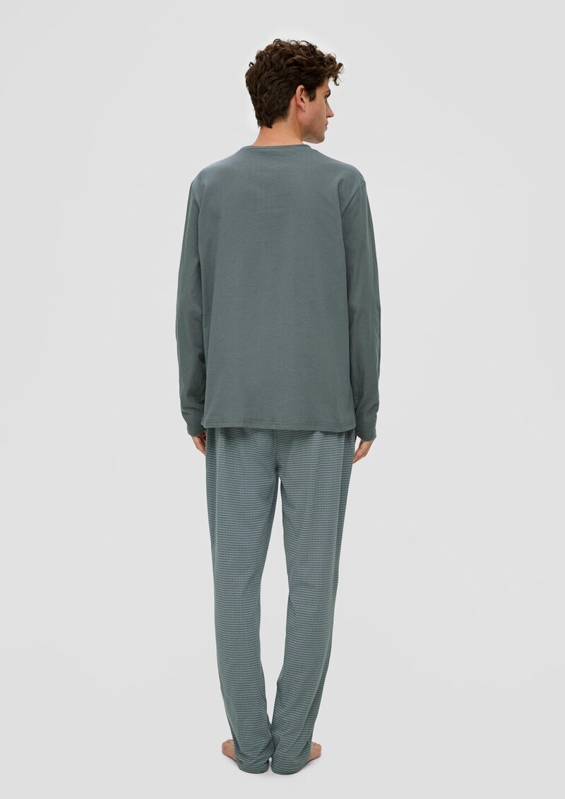 Langes Pyjama-Shirt mit Logoprint