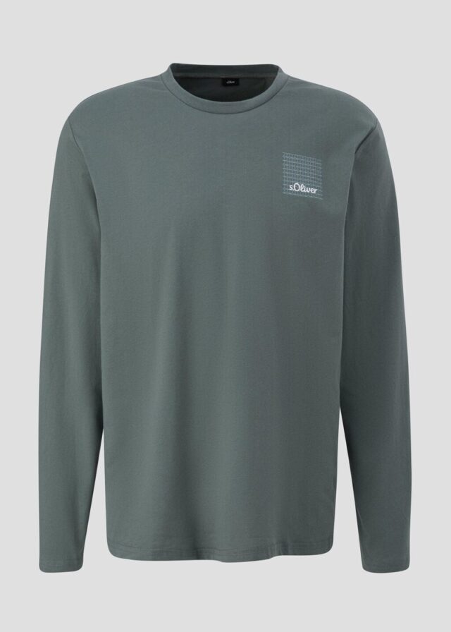 Langes Pyjama-Shirt mit Logoprint