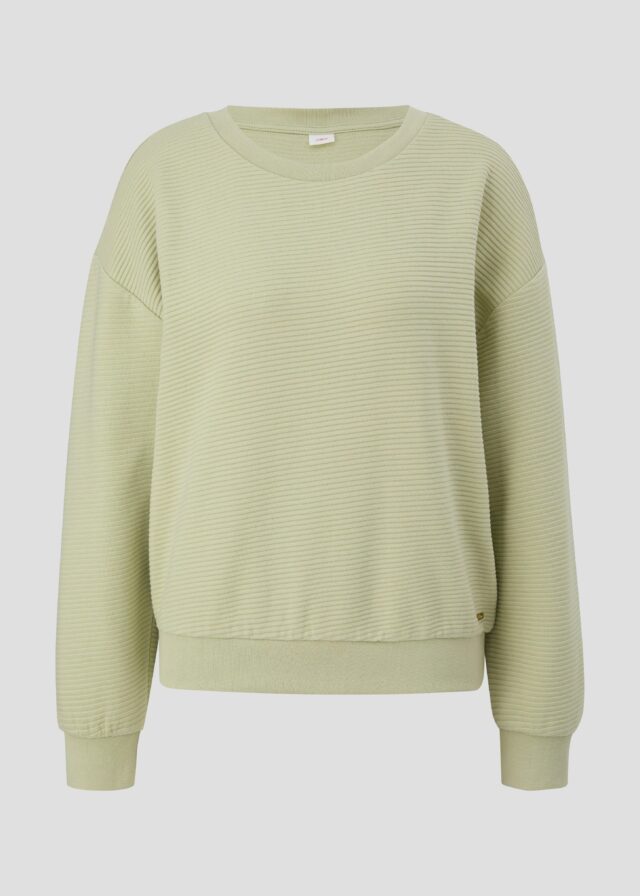Sweatshirt in Ripp-Optik