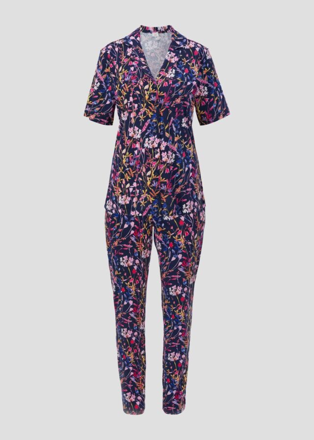 Langes Pyjama-Set mit All-over-Print