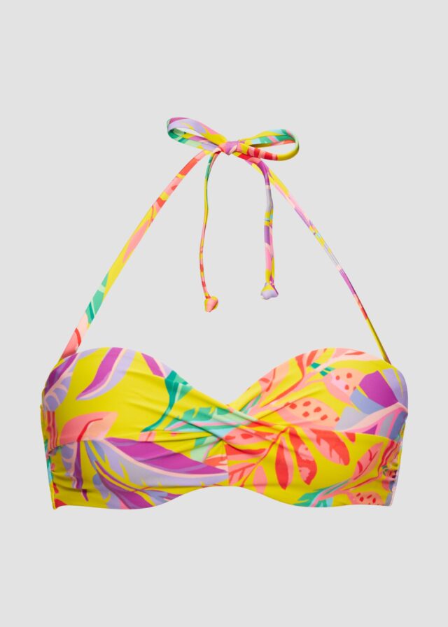 Bügel-Bandeau-Top mit Blumendesign