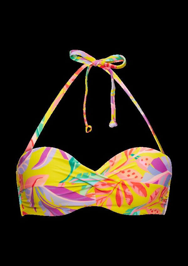 Bügel-Bandeau-Top mit Blumendesign