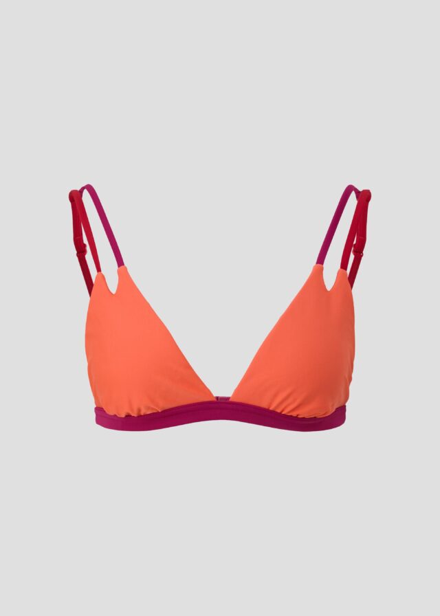 Triangel-Bikini-Top mit Colour-Blocking