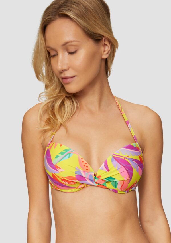 Push-Up Bikinitop mit Blumendesign