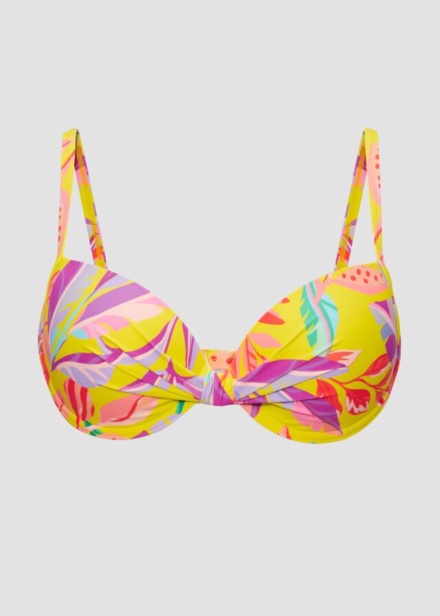 Bügel-Bikinitop mit Blumendesign