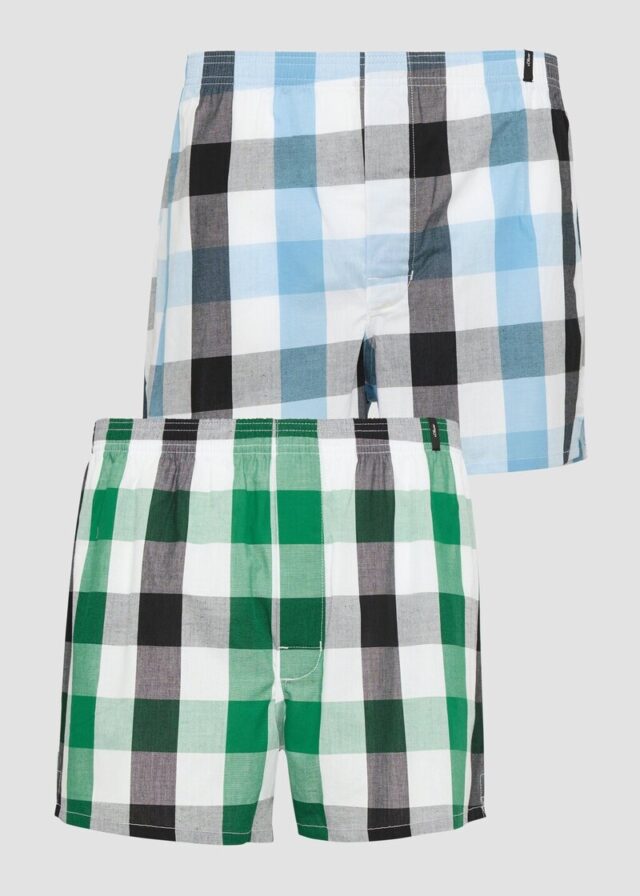 2er-Pack Boxershorts mit Karo-Muster