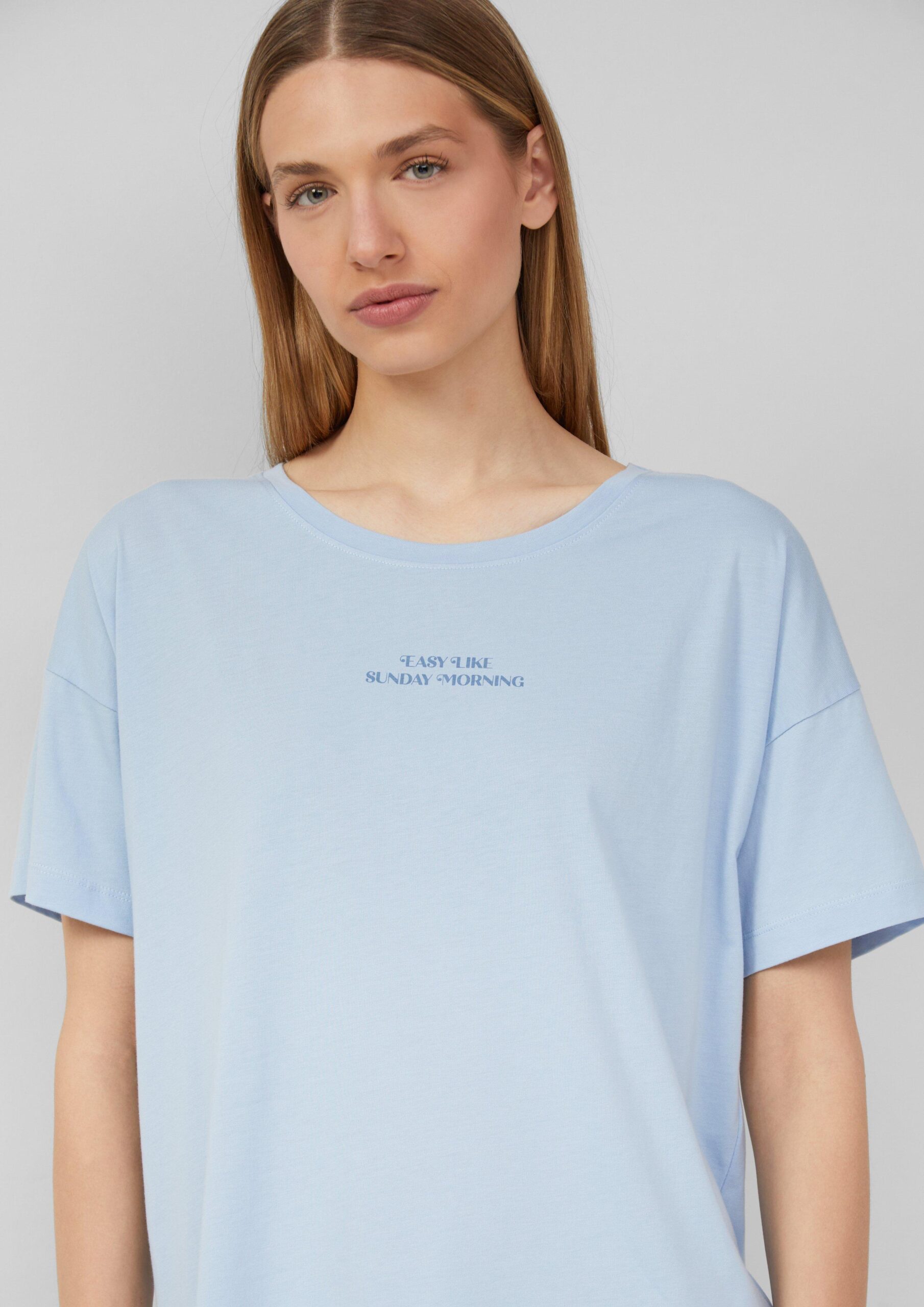 Kurzer Pyjama aus Baumwollmix mit Frontprint