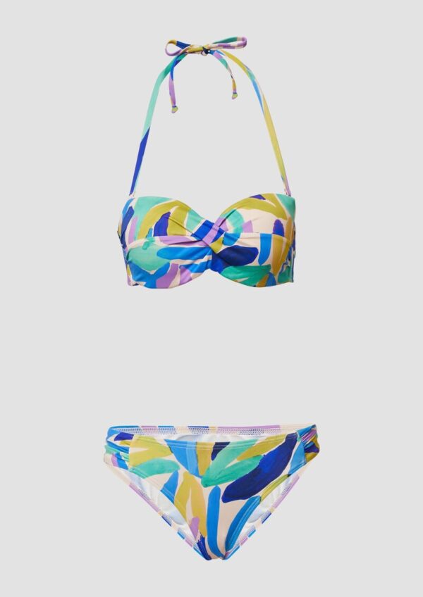 Bandeau-Bikini-Top mit abstraktem Muster Mix & Match