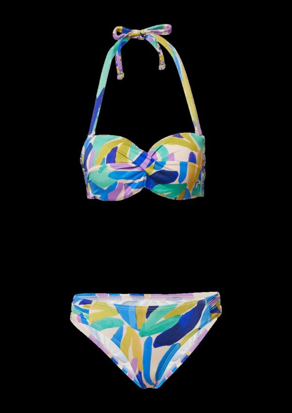 Bandeau-Bikini-Top mit abstraktem Muster Mix & Match
