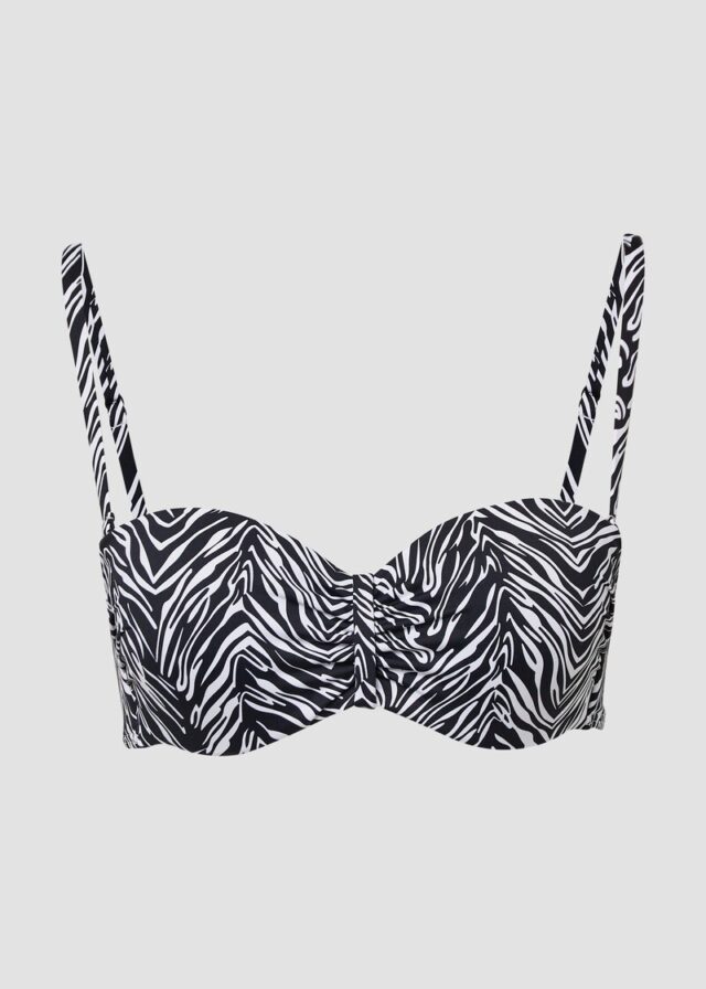 Bandeau-Bikini-Top mit abstraktem Muster Mix & Match
