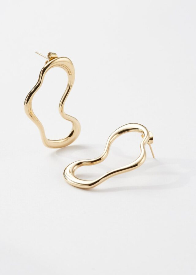 Ohrringe aus Edelstahl mit IP Gold