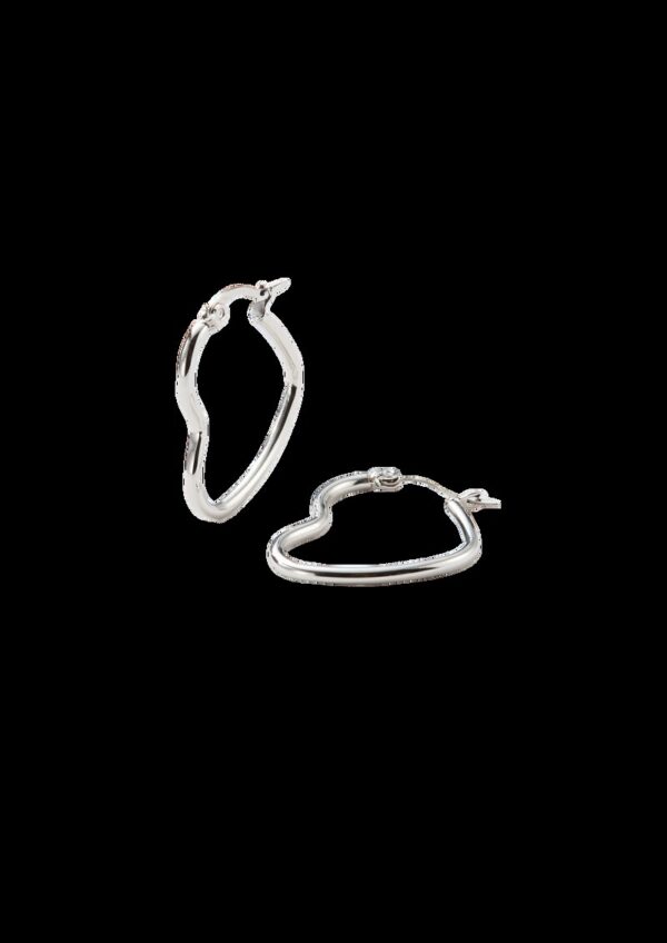 Herzförmige Creolen aus Edelstahl