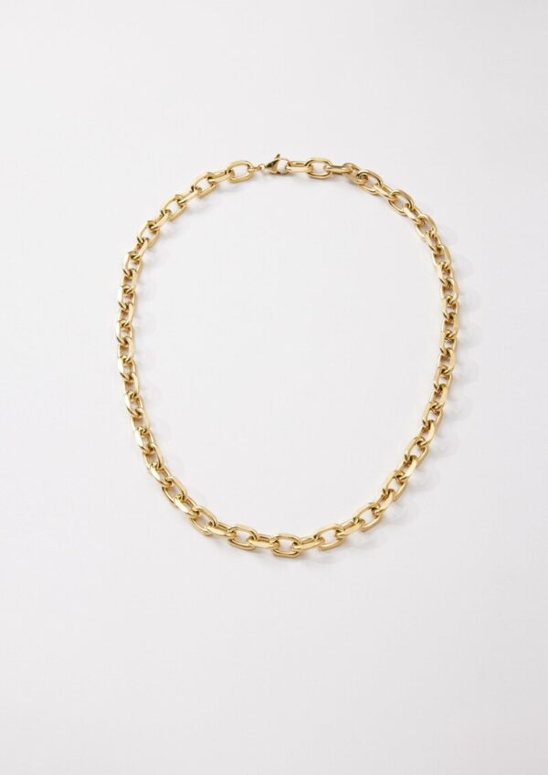 Panzerkette aus Edelstahl mit IP Gold