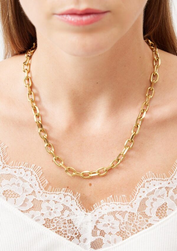 Panzerkette aus Edelstahl mit IP Gold