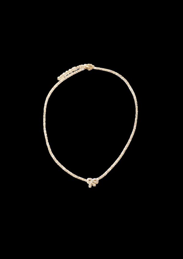 Filigrane Ankerkette mit Schleifen-Detail