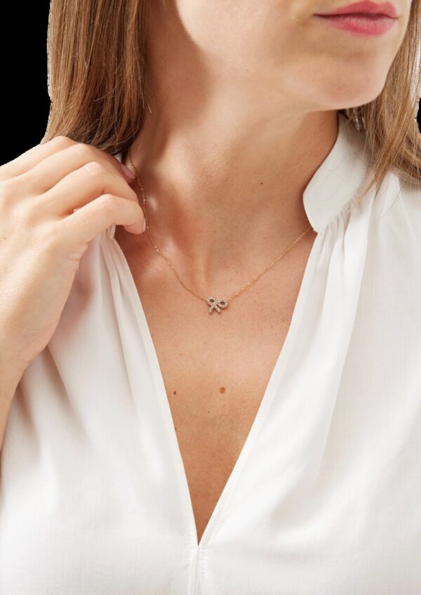 Filigrane Ankerkette mit Schleifen-Detail