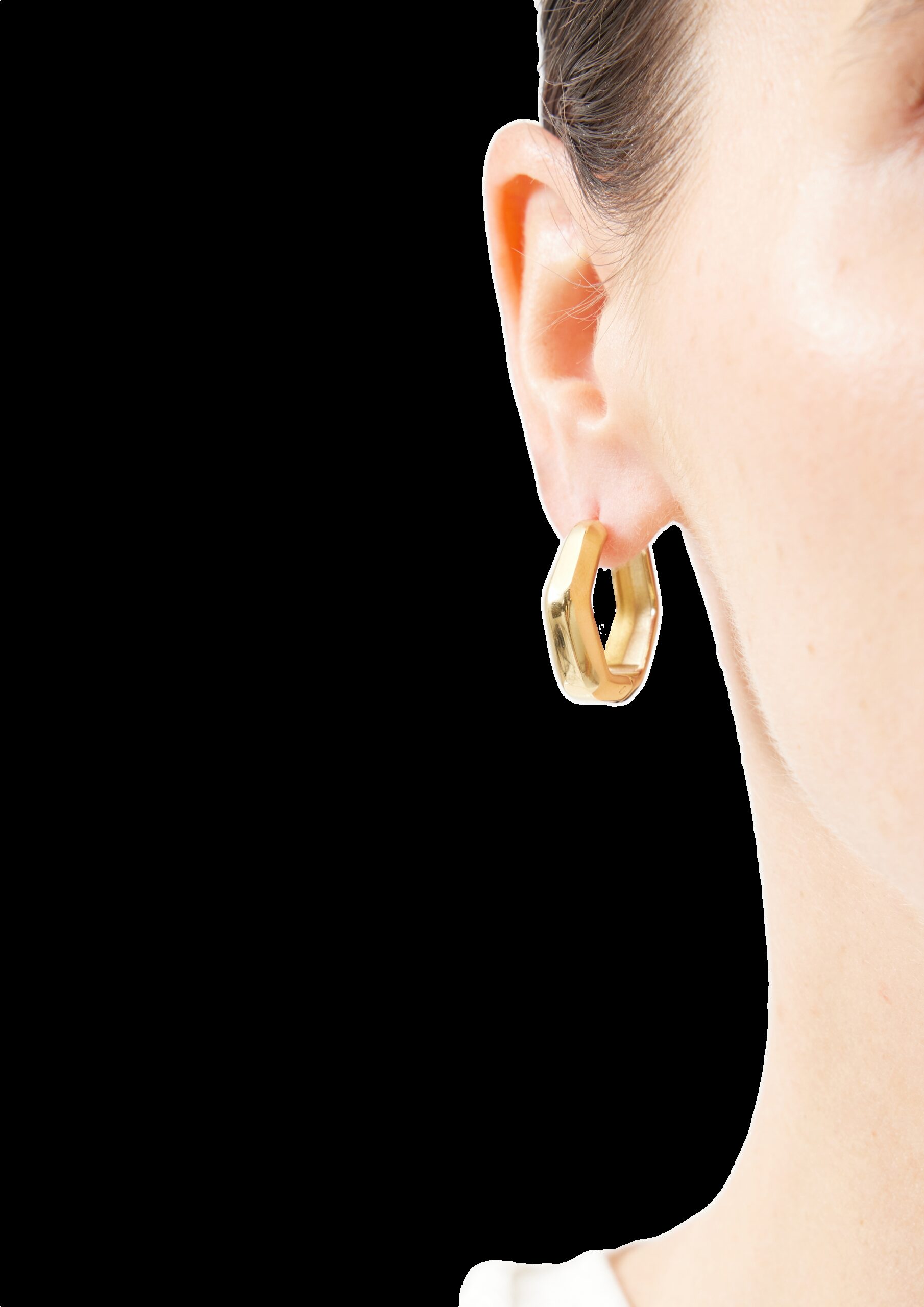 Moderne Creolen aus Edelstahl