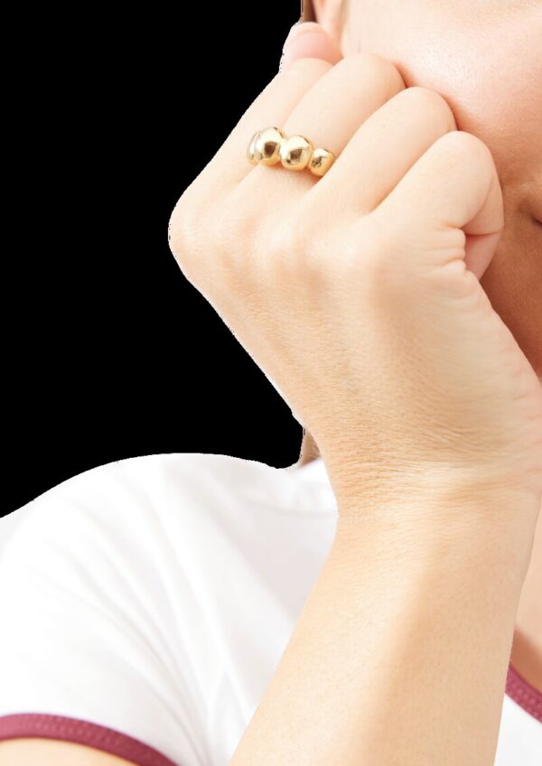 Edelstahlring IP Gold