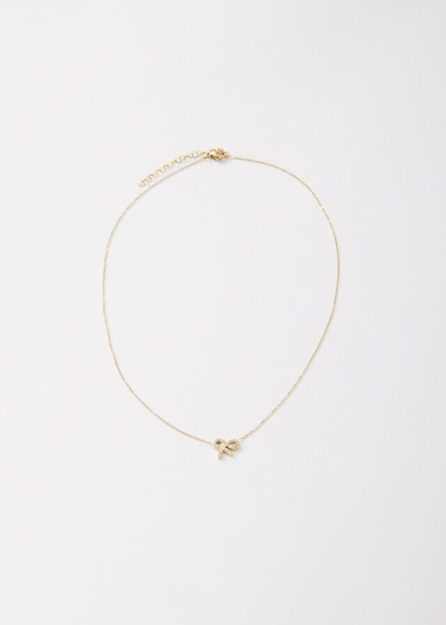 Edelstahlarmband mit goldener IP Beschichtung und Schleifen-Detail