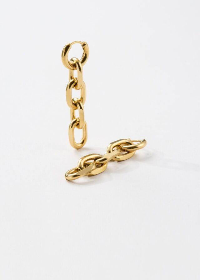 Edelstahlohrringe in Panzerketten-Optik