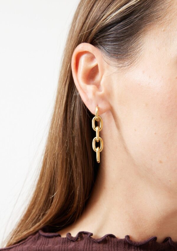 Edelstahlohrringe in Panzerketten-Optik