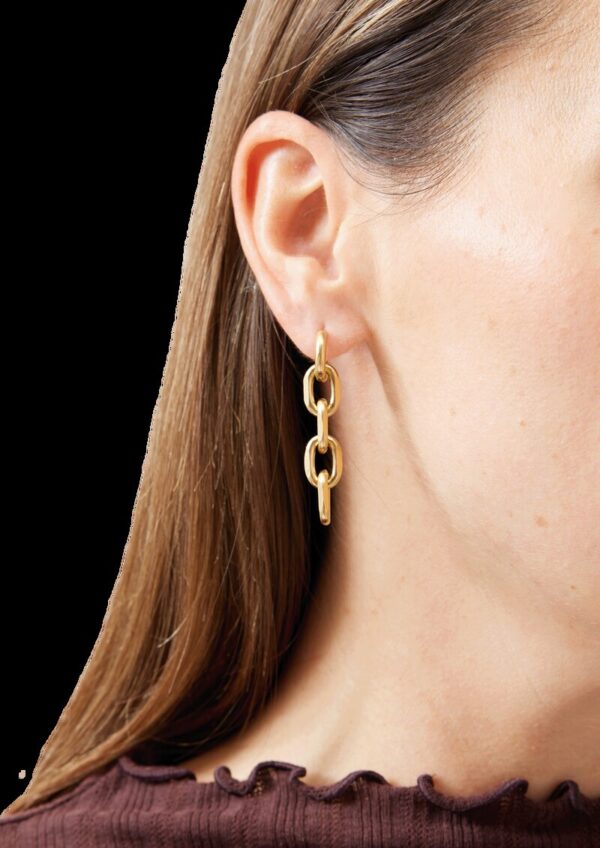 Edelstahlohrringe in Panzerketten-Optik