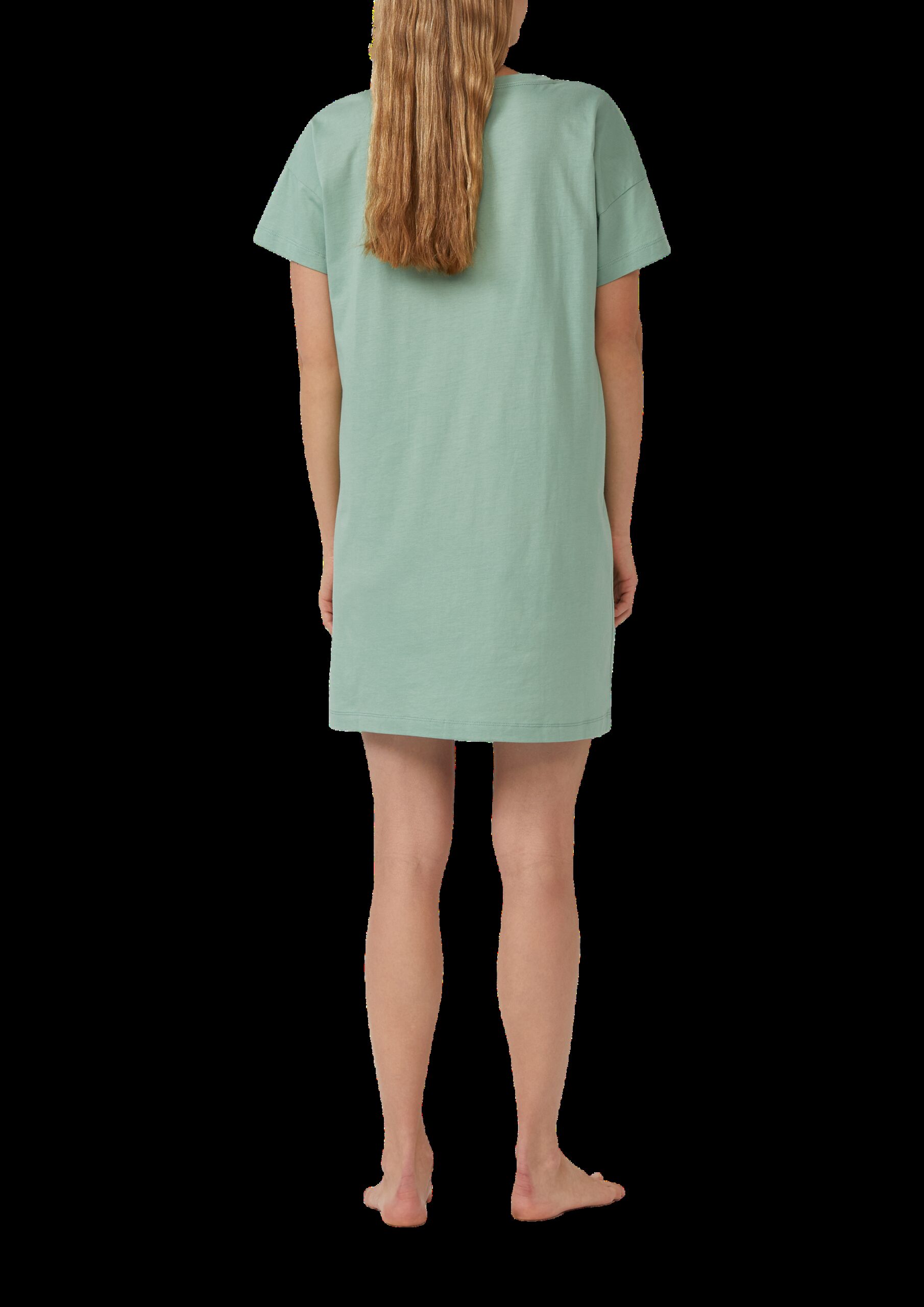 Nachthemd mit kleinem Frontprint und Rundhalsausschnitt