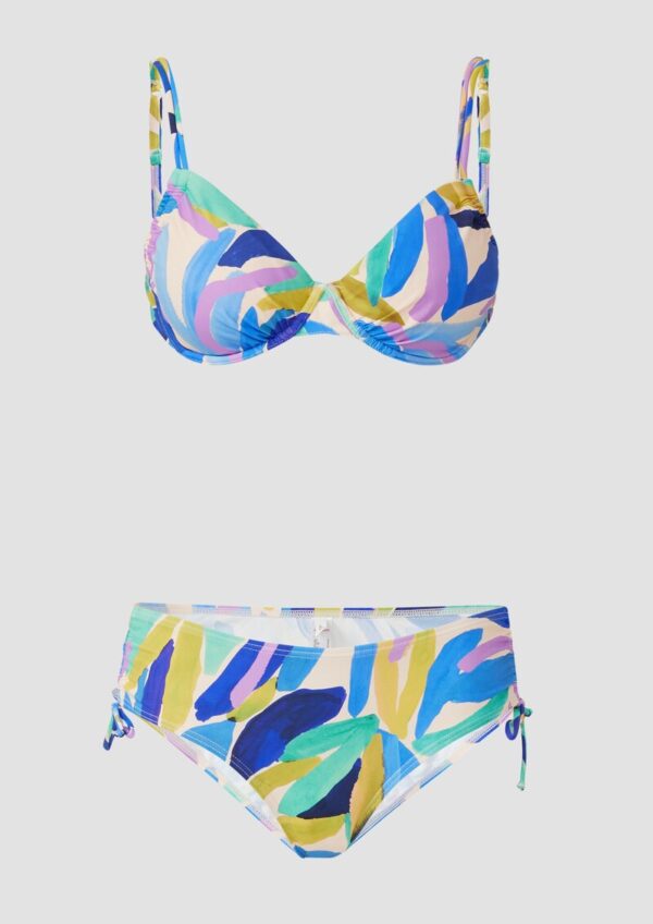Bikini mit Bügel-Top und abstraktem Muster