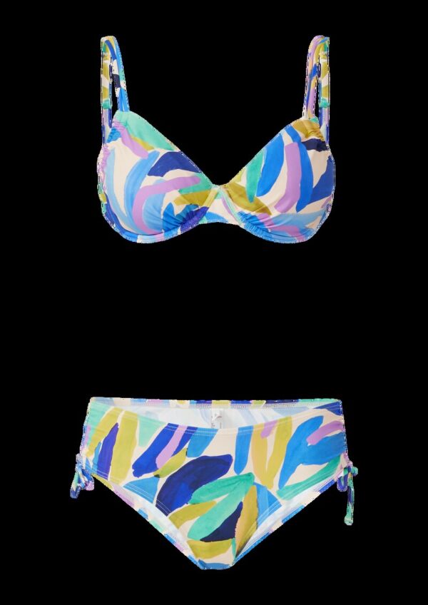 Bikini mit Bügel-Top und abstraktem Muster