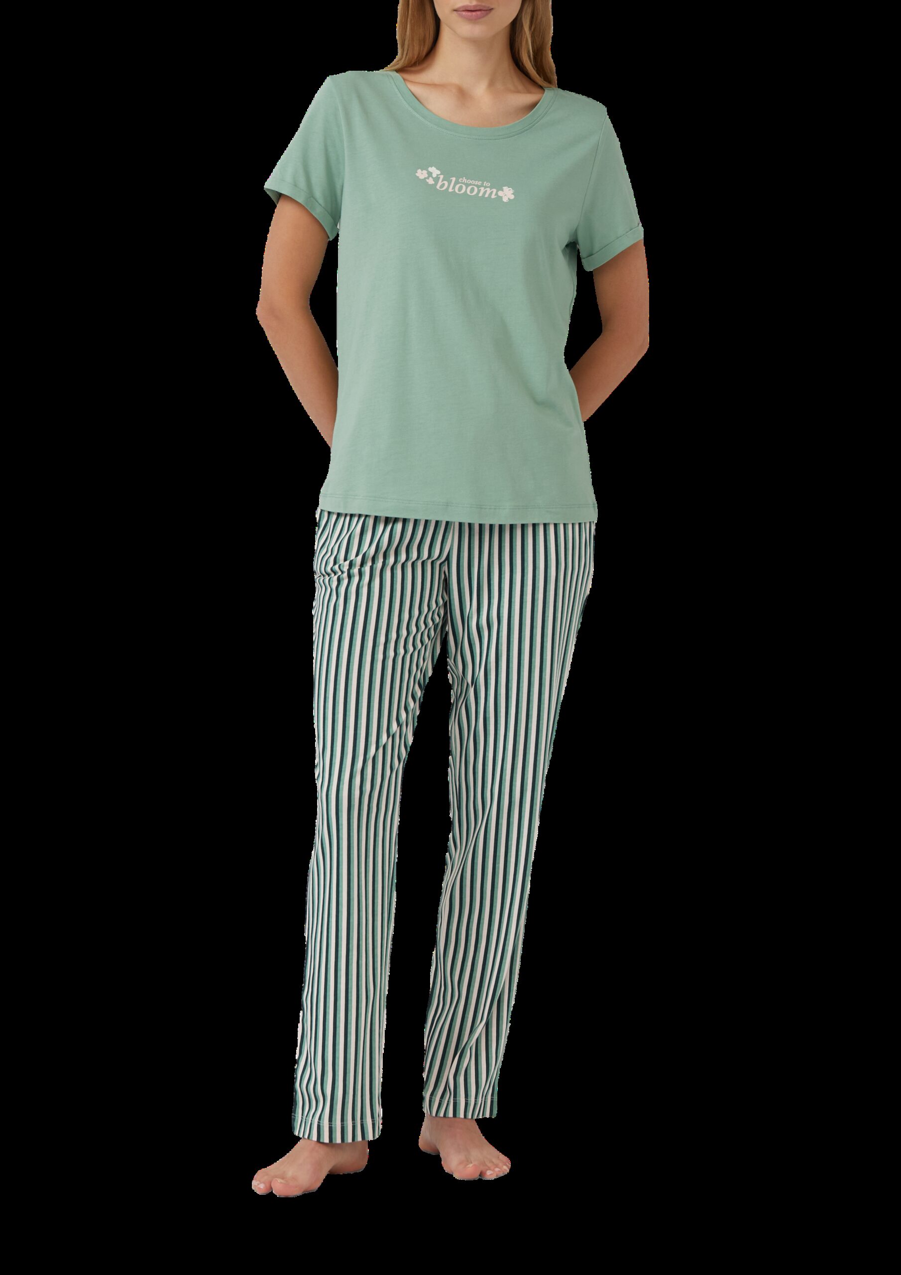Pyjama-Hose mit floralem-Print und Gummizugbund