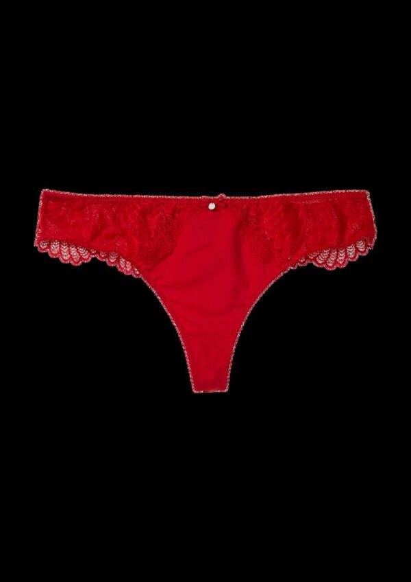 String aus floraler Spitze mit Zierschleife