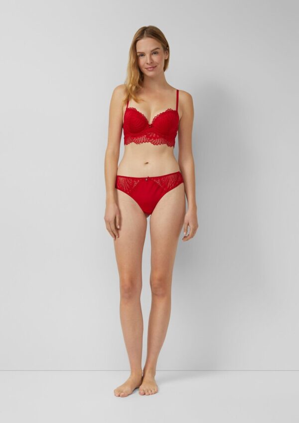 String aus floraler Spitze mit Zierschleife