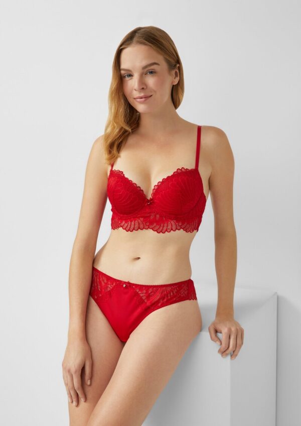 String aus floraler Spitze mit Zierschleife