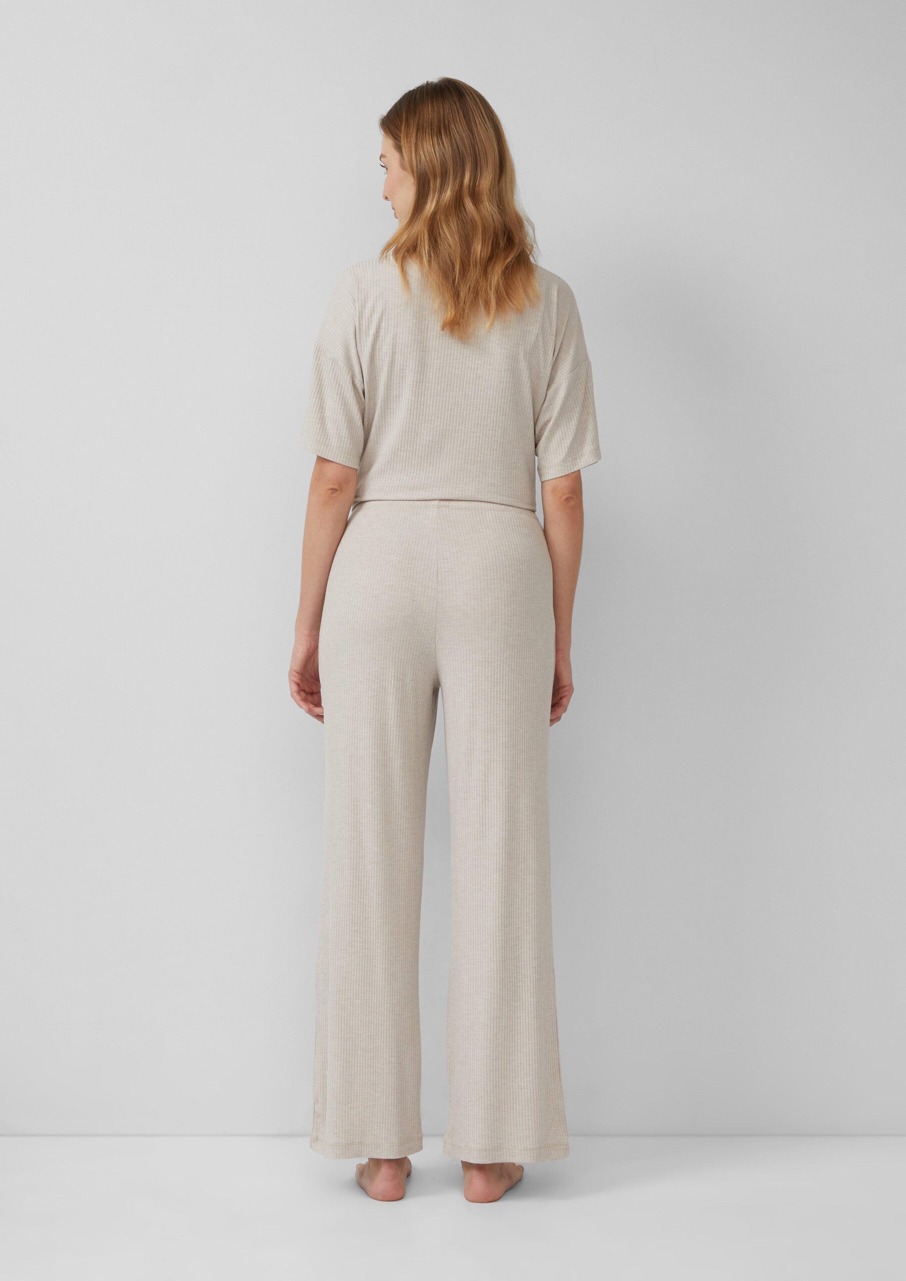 Pyjama-Hose aus Modalmix mit Rippstruktur