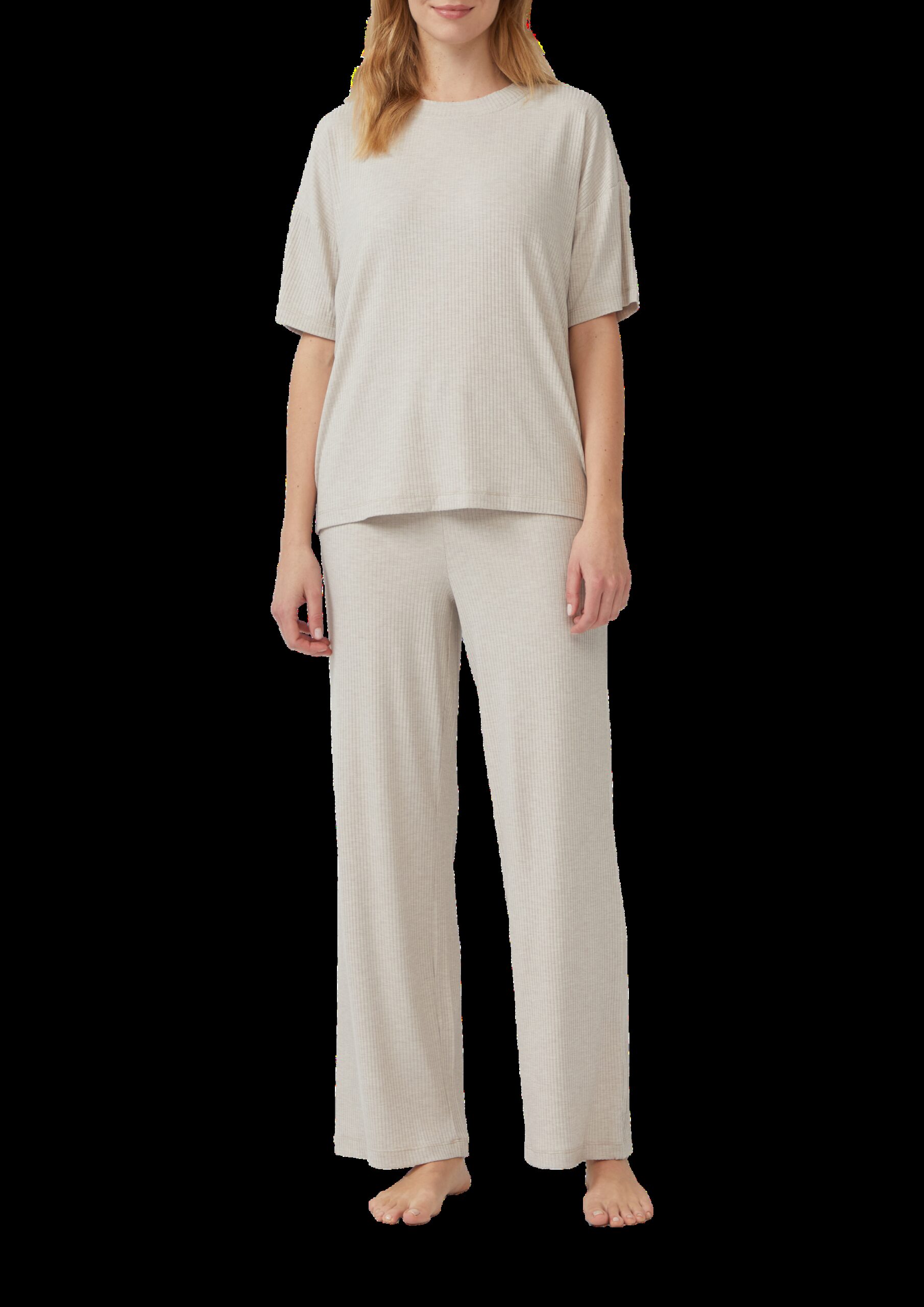 Pyjama-Hose aus Modalmix mit Rippstruktur