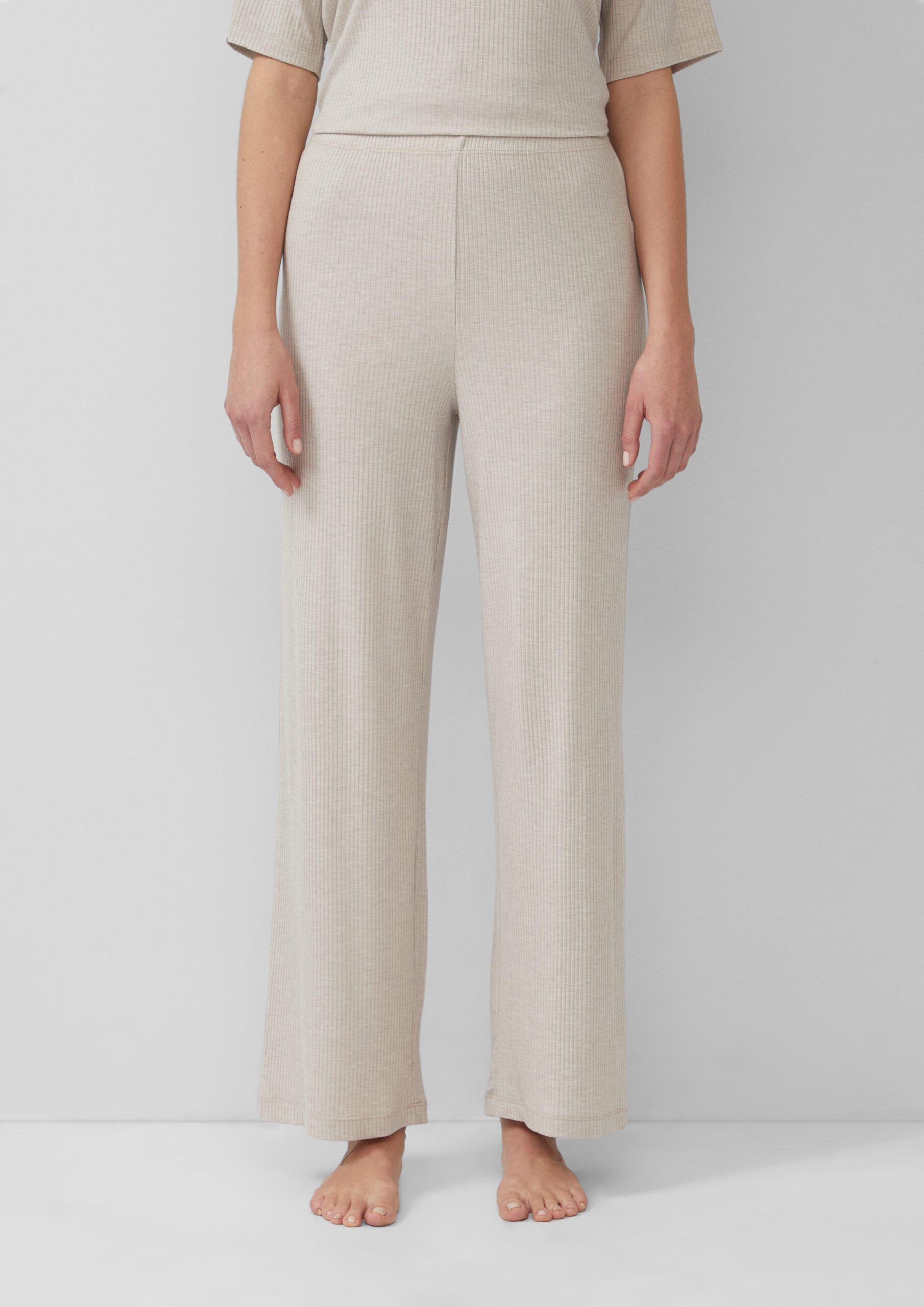 Pyjama-Hose aus Modalmix mit Rippstruktur