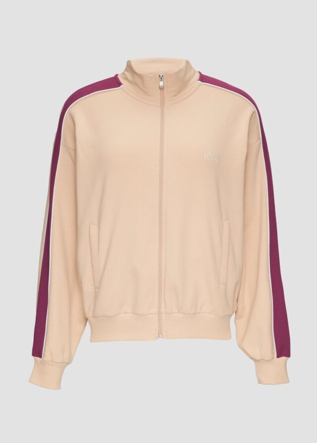 Sweatjacke mit Seitenstreifen