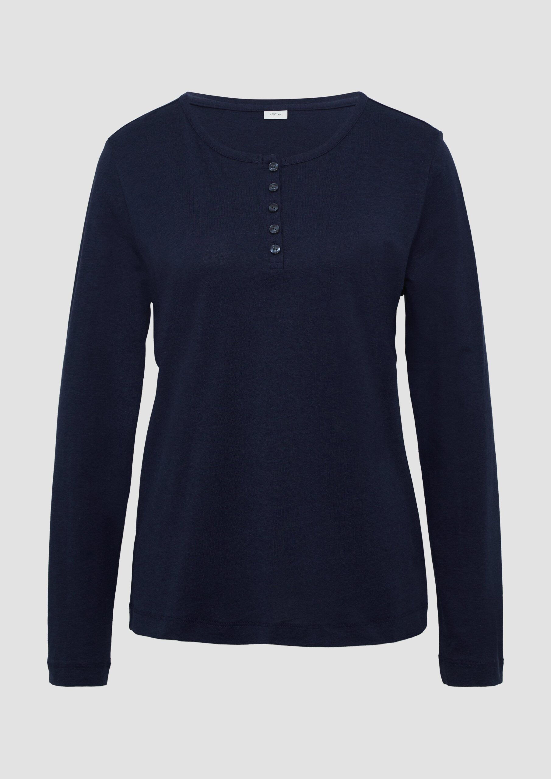 Pyjamashirt mit Henley-Ausschnitt