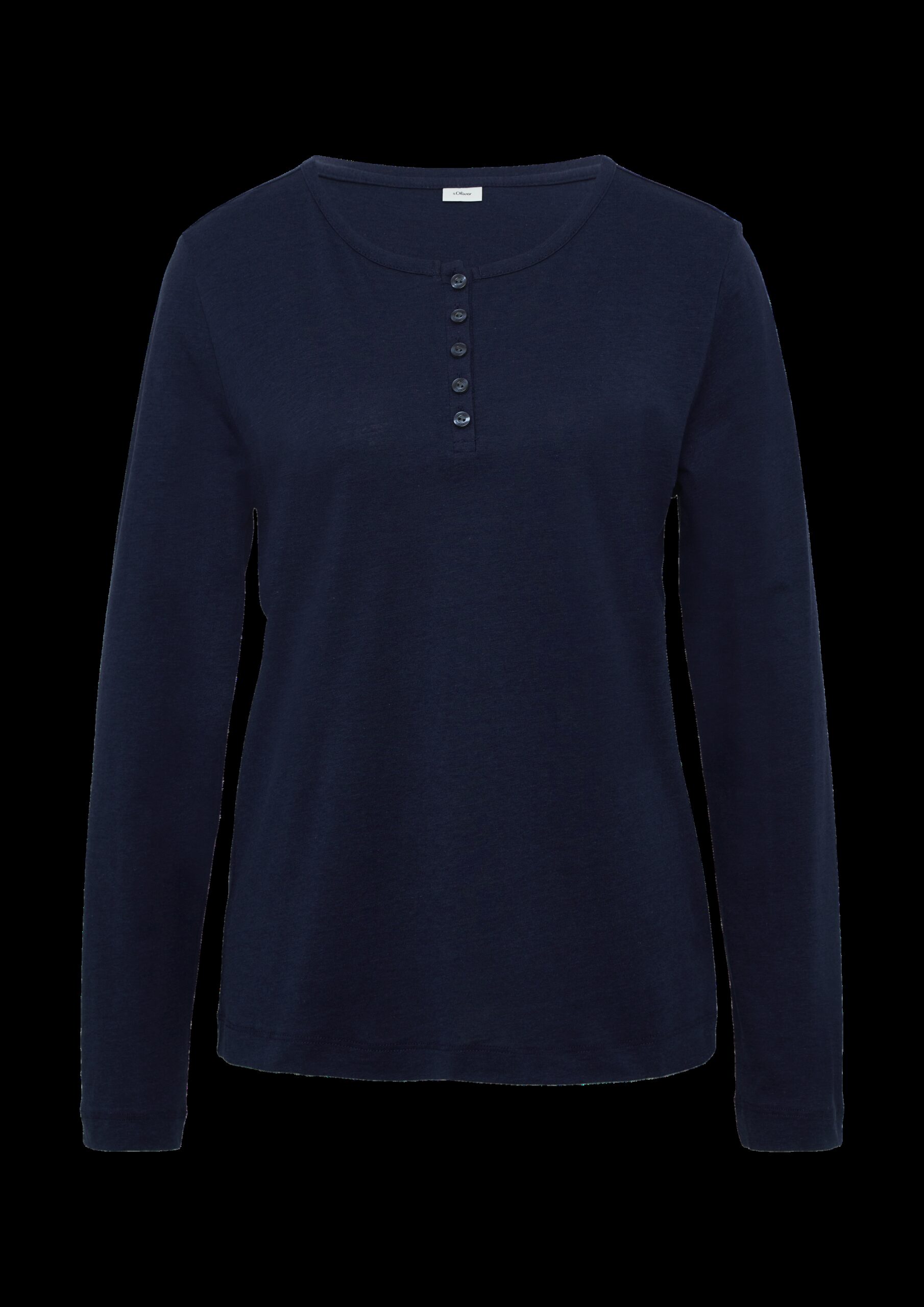 Pyjamashirt mit Henley-Ausschnitt