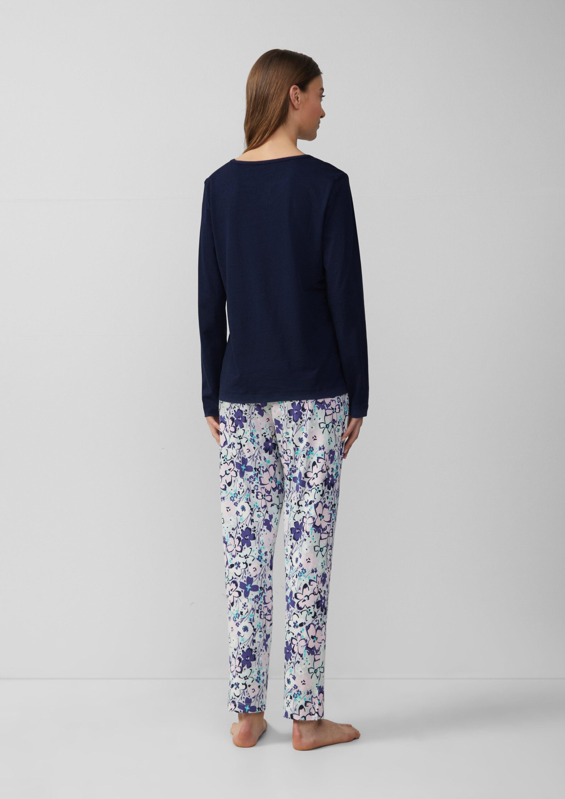 Pyjamashirt mit Henley-Ausschnitt