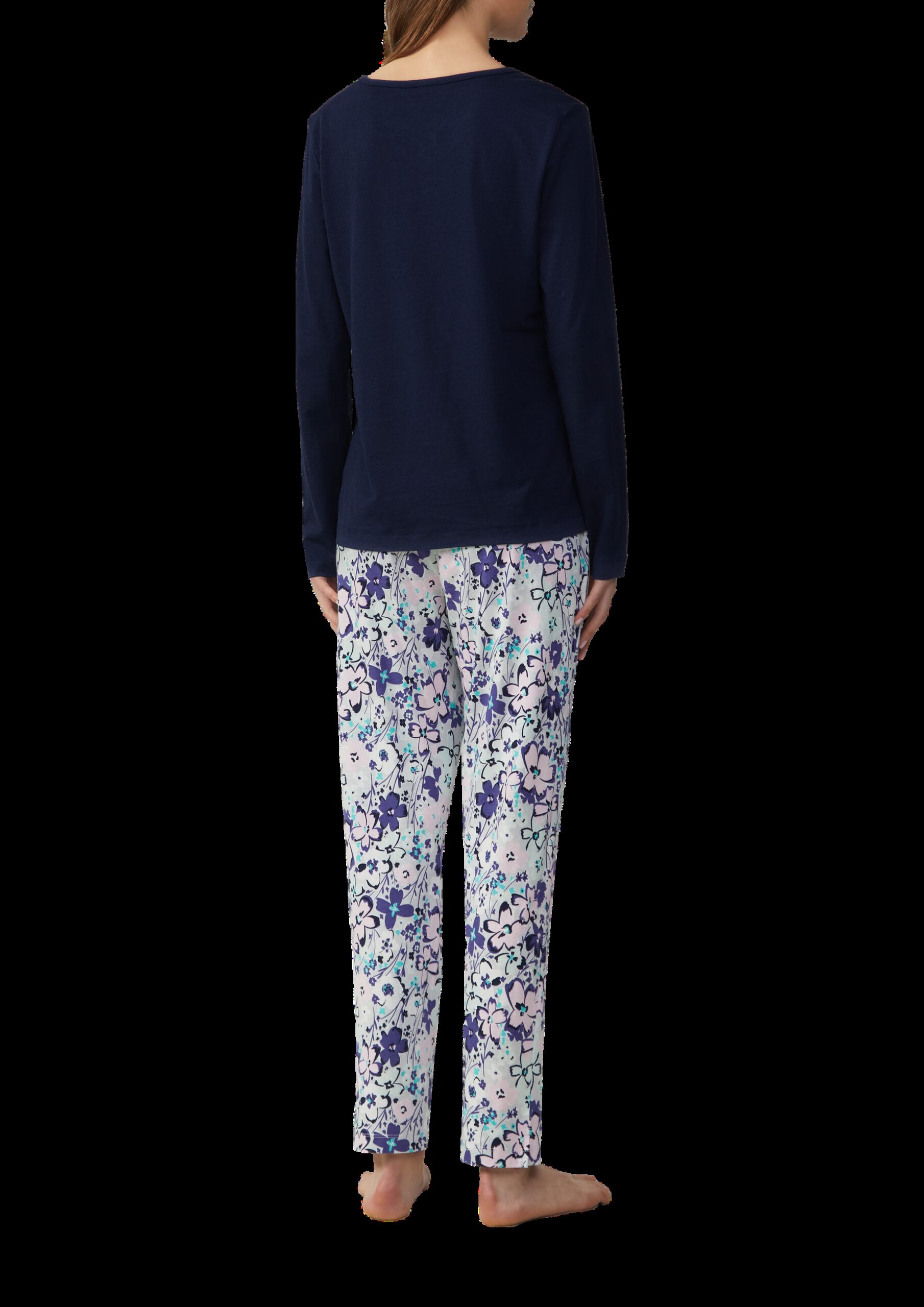 Pyjamashirt mit Henley-Ausschnitt