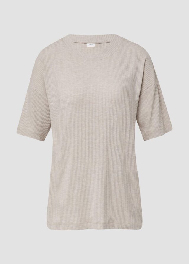 Schlichtes Schlafshirt aus Rippware