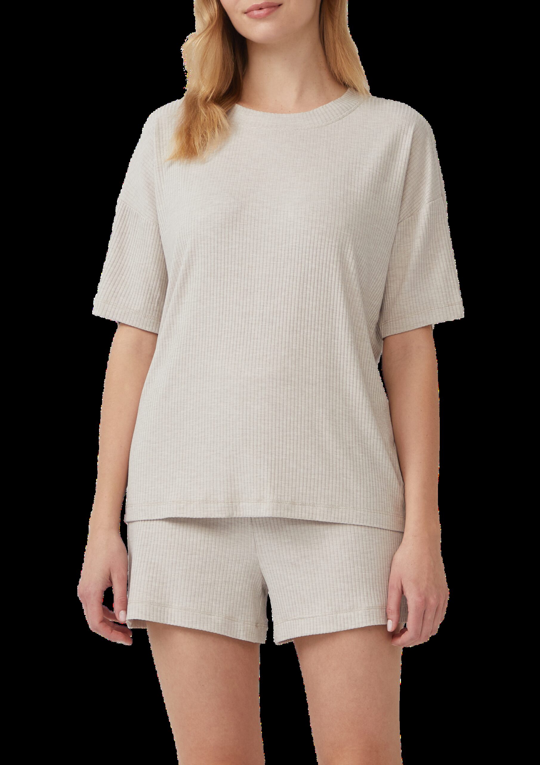 Schlichtes Schlafshirt aus Rippware